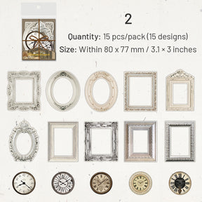 Vintage Clock and Border Scrapbook Paper sku-2