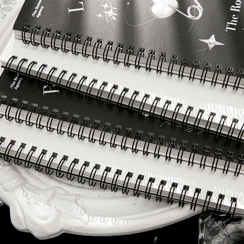 Vintage Coil-Bound Journal Notebook with Butterflies and Hearts b7