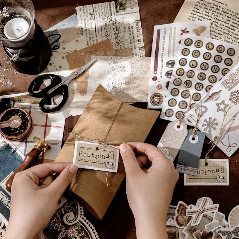 Vintage Collection Room Series Of Stickers b1