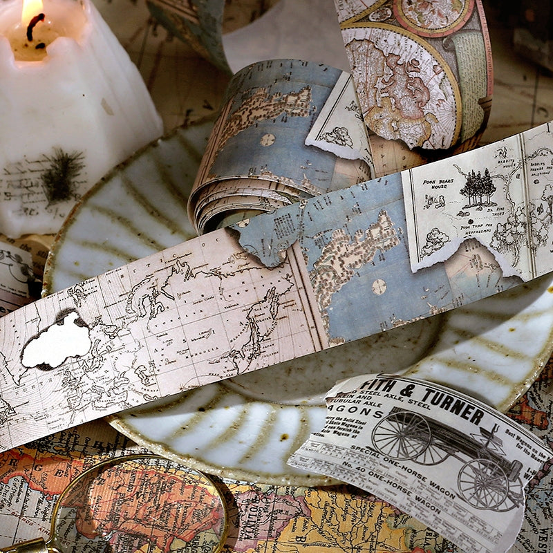 Vintage Collection Series Old Newspaper Manuscripts Washi Tape c2