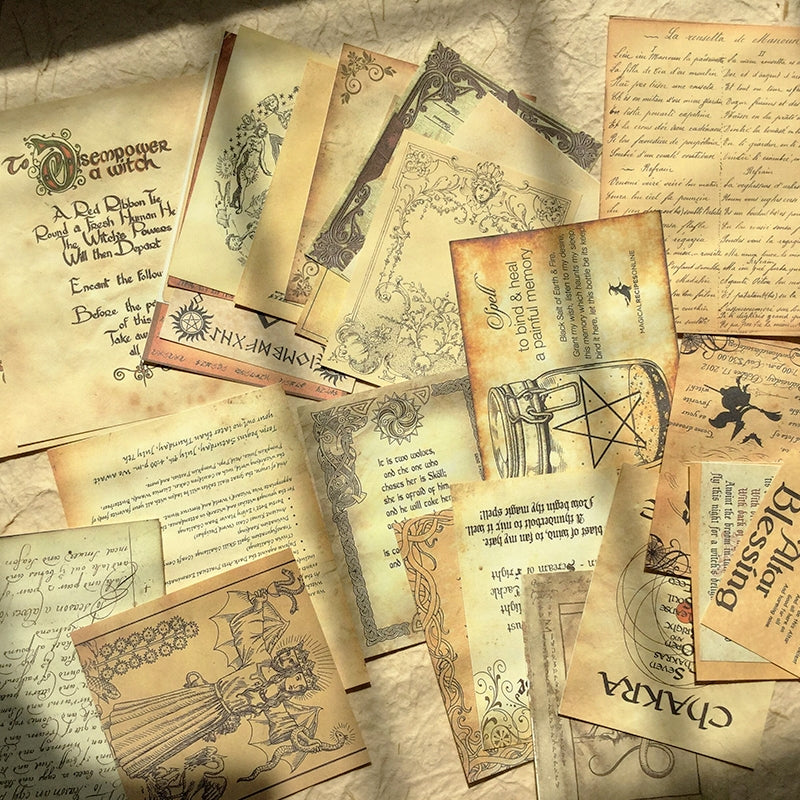 Vintage Cthulhu Dark Magic Junk Journal Paper b4