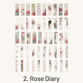 Rose-Vintage Drawer Style Box Washi Strip Sticker - People, Newspaper, Alice,  Botanical
