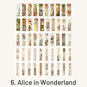Alice-Vintage Drawer Style Box Washi Strip Sticker - People, Newspaper, Alice,  Botanical