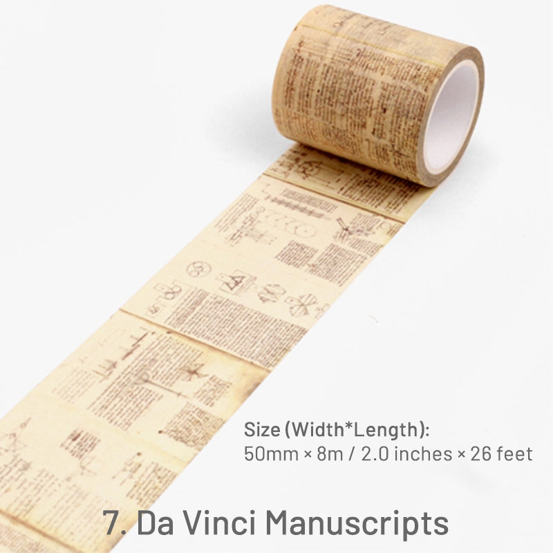 Vintage English Text Washi Tape sku-7