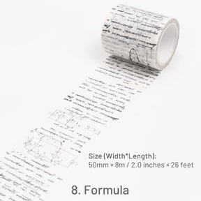 Vintage English Text Washi Tape sku-8