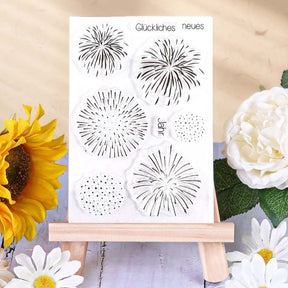 Vintage Fireworks Clear Silicone Stamp