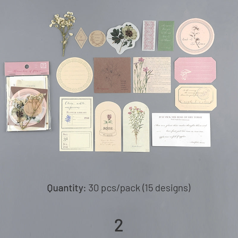 Vintage Hang Tag Multi-material  Scrapbook Paper Pack sku-2