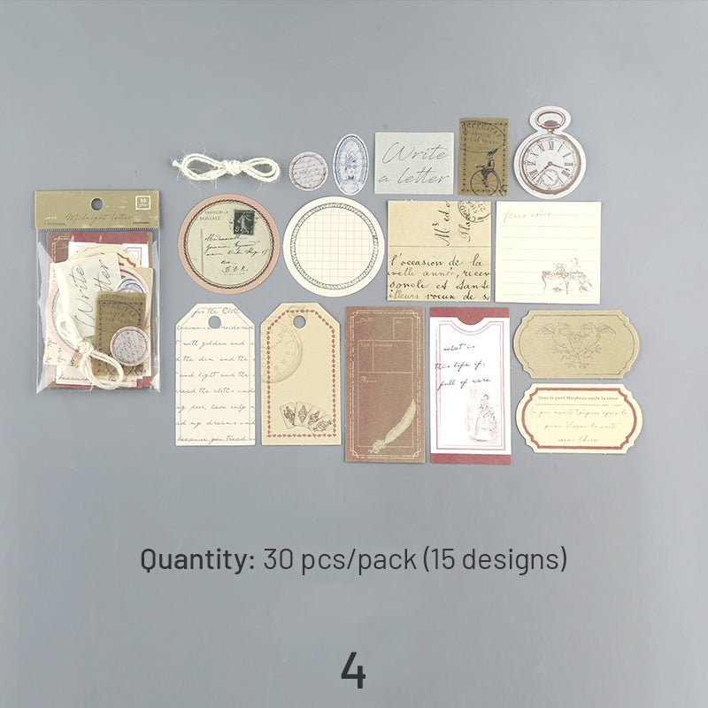 Vintage Hang Tag Multi-material  Scrapbook Paper Pack sku-4