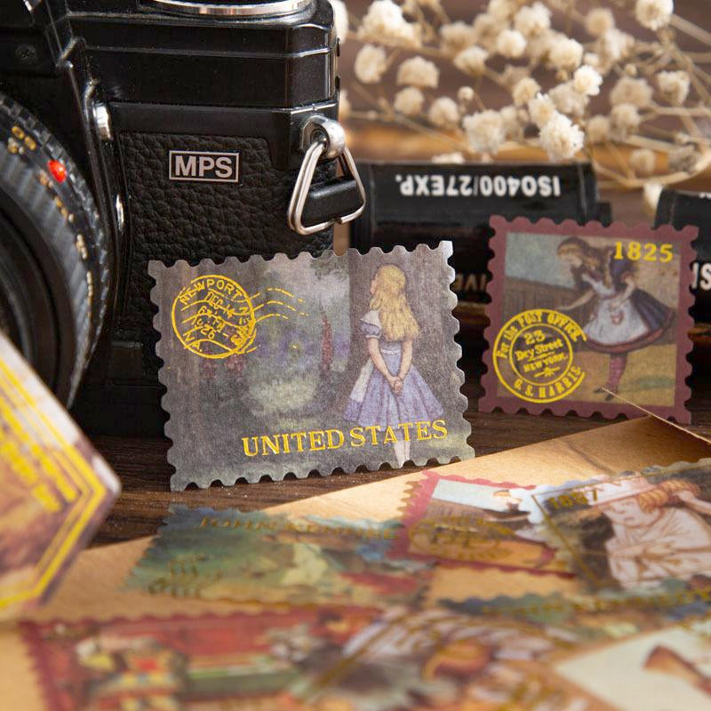 Vintage Hot Stamping Stamp Washi Stickers b3