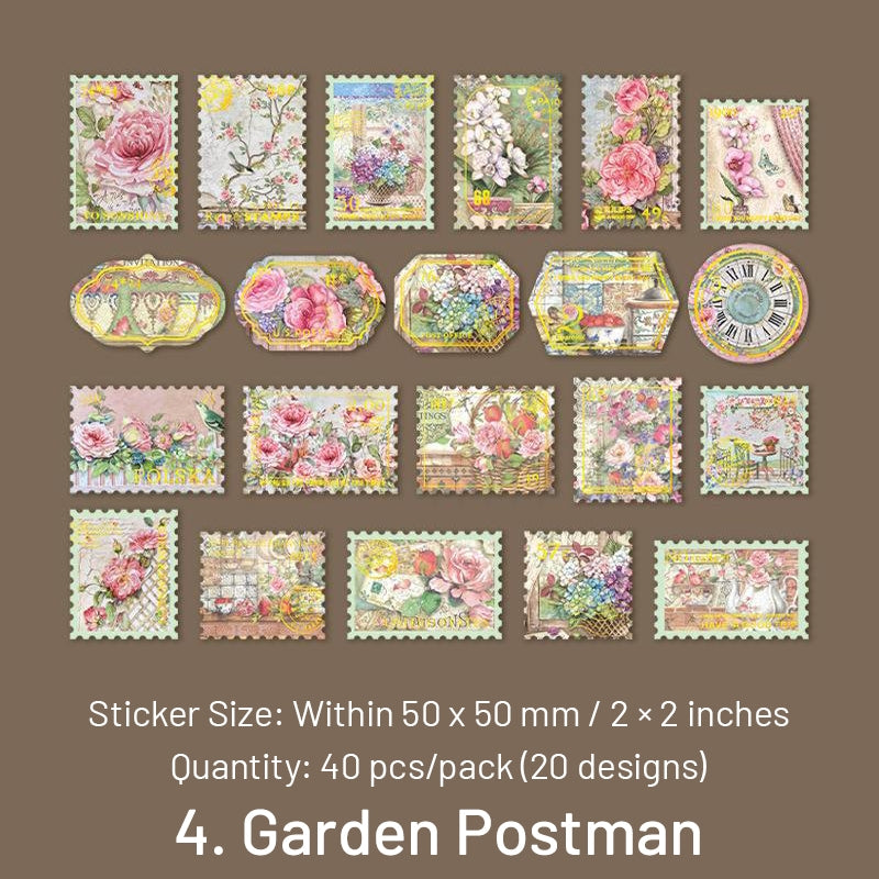 Vintage Hot Stamping Stamp Washi Stickers sku-4
