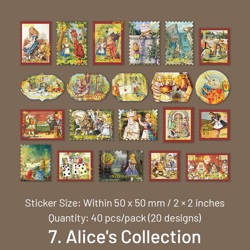 Vintage Hot Stamping Stamp Washi Stickers sku-7