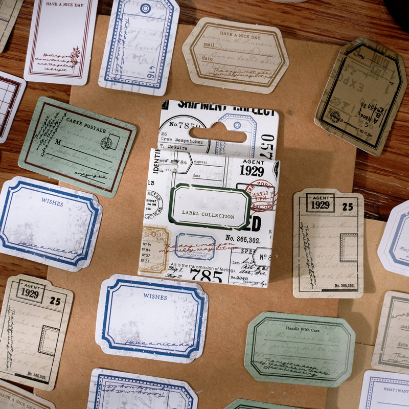 Vintage Label Boxed Stickers a