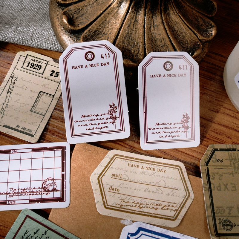 Vintage Label Boxed Stickers b8