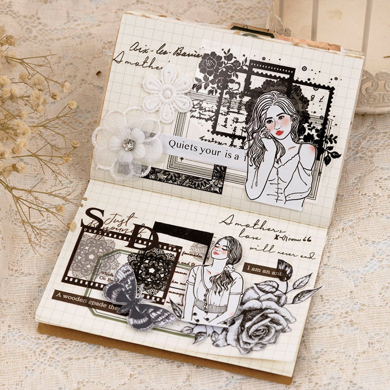 Vintage Lace Collage PET Tape b