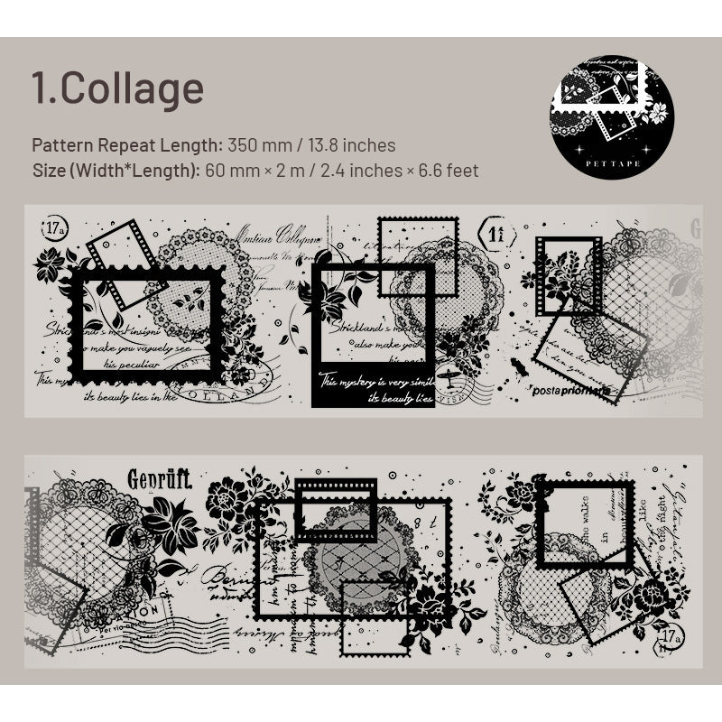 Vintage Lace Collage PET Tape sku-1