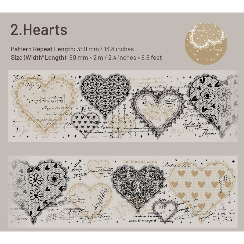 Vintage Lace Collage PET Tape sku-2