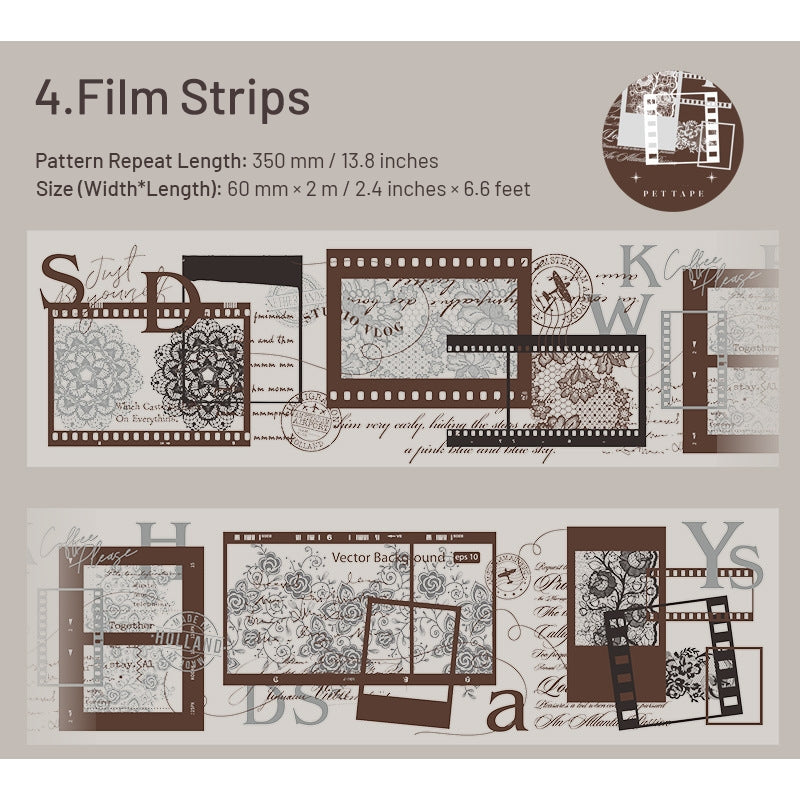 Vintage Lace Collage PET Tape sku-4