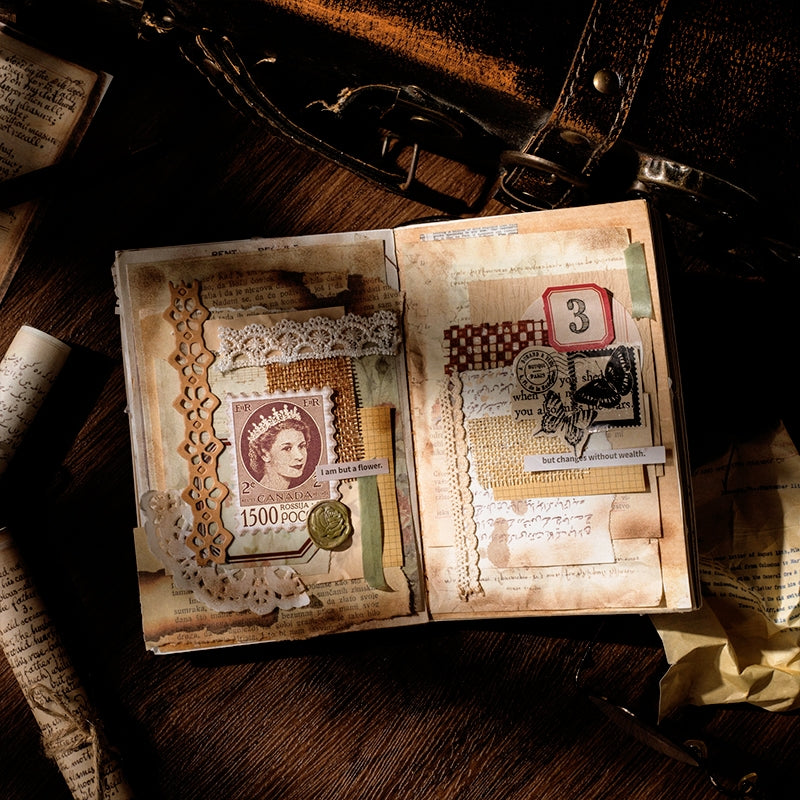 Vintage Large-sized Literary Material Background Paper b3