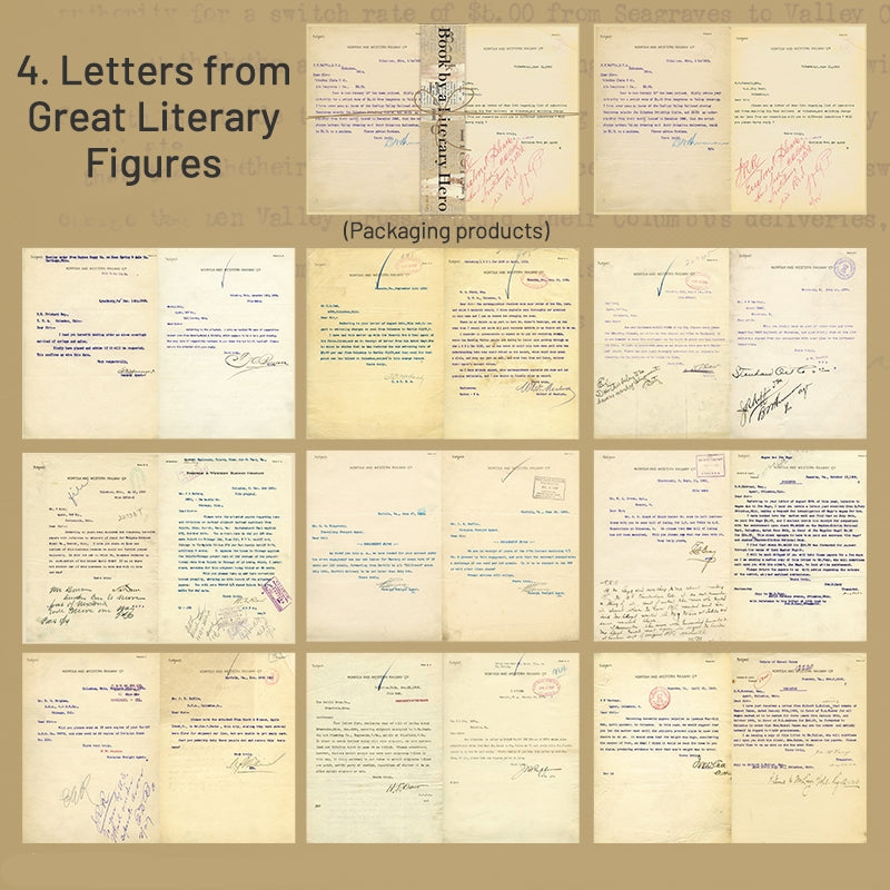 Vintage Large-sized Literary Material Background Paper sku-4