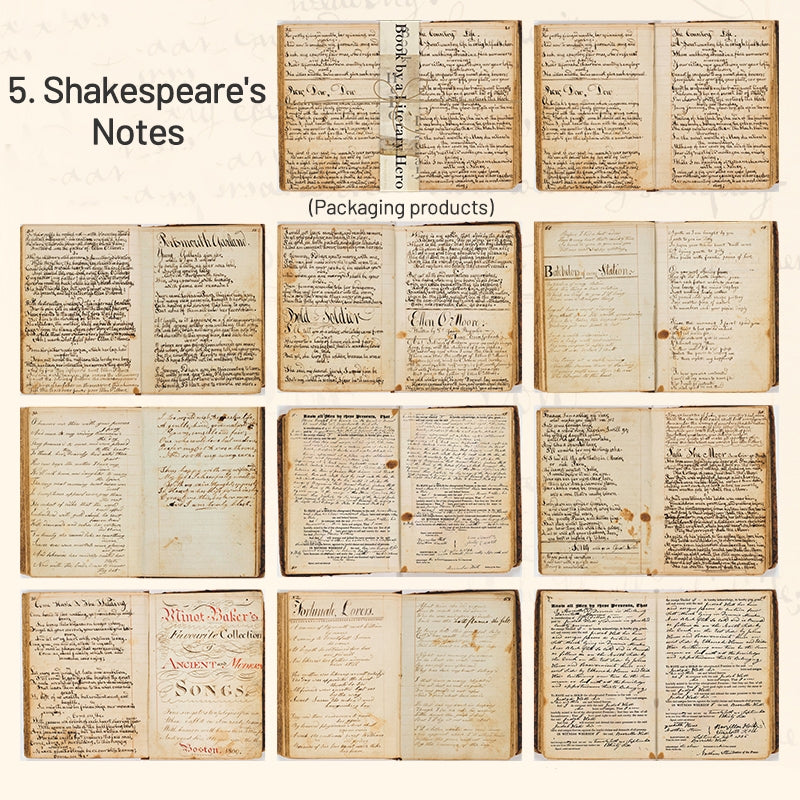 Vintage Large-sized Literary Material Background Paper sku-5