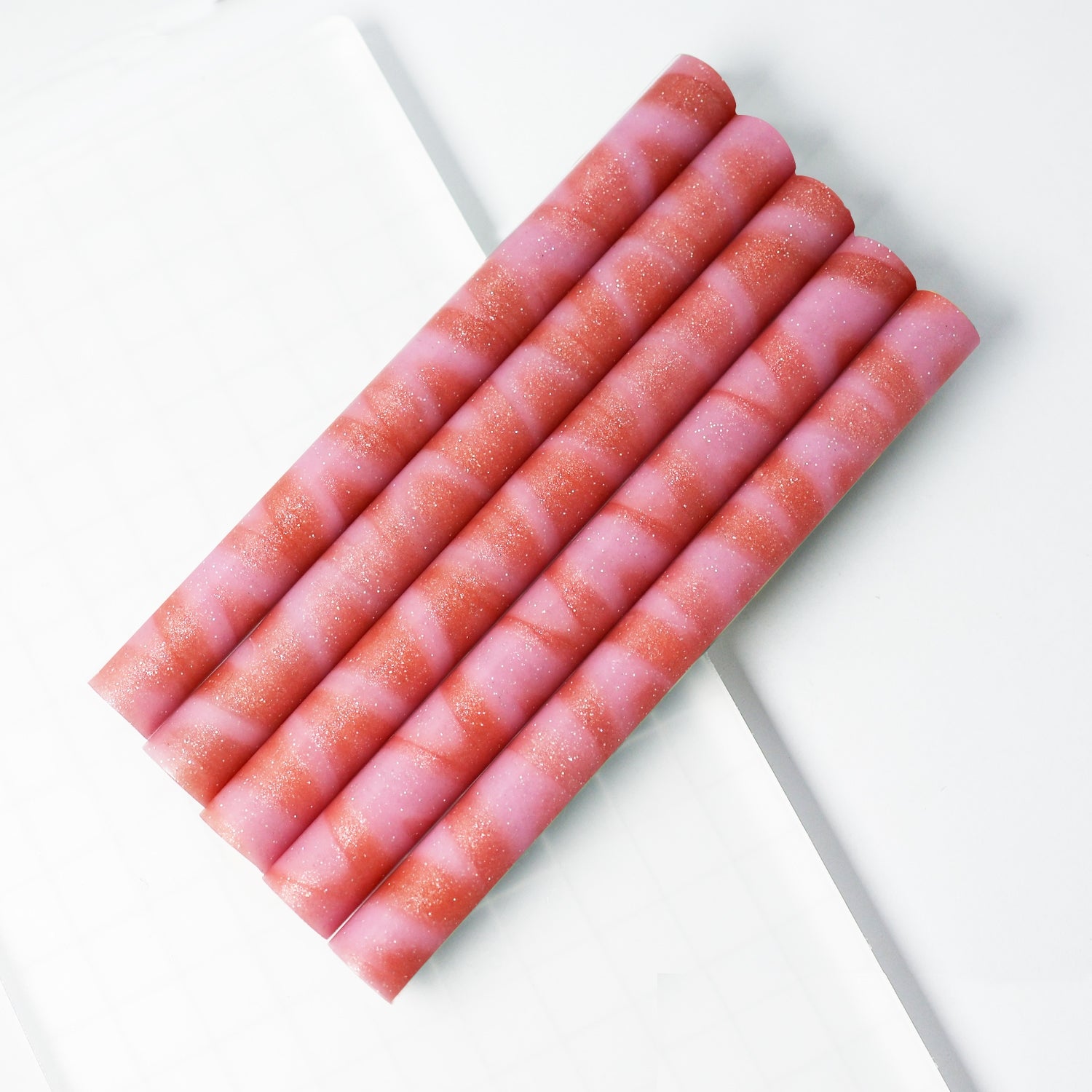 Vintage Lolipop Mixed Color Glue Gun Wax Sticks - Coral Pink