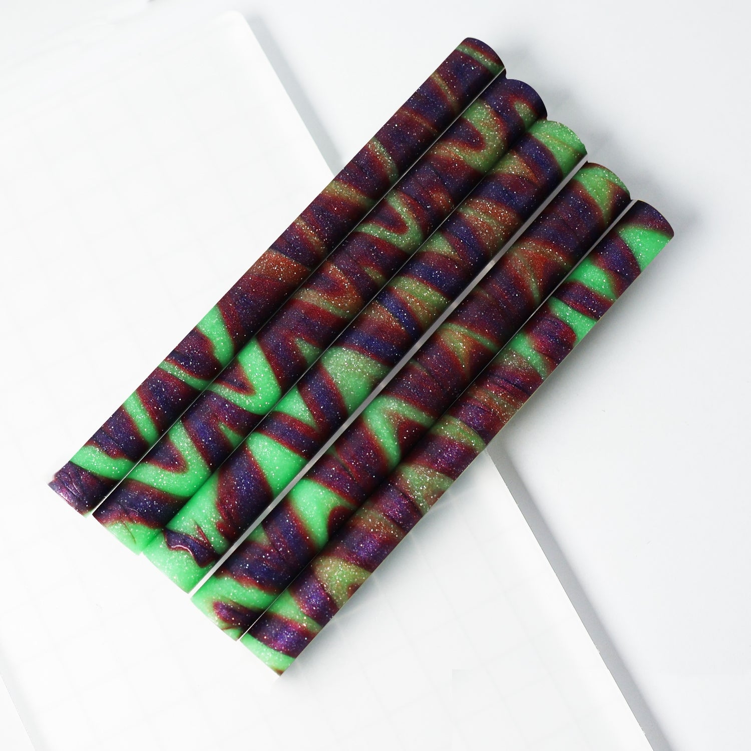 Vintage Lolipop Mixed Color Glue Gun Wax Sticks - Purple Green