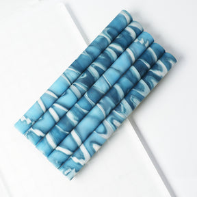 Vintage Lolipop Mixed Color Glue Gun Wax Sticks - Sea Blue White