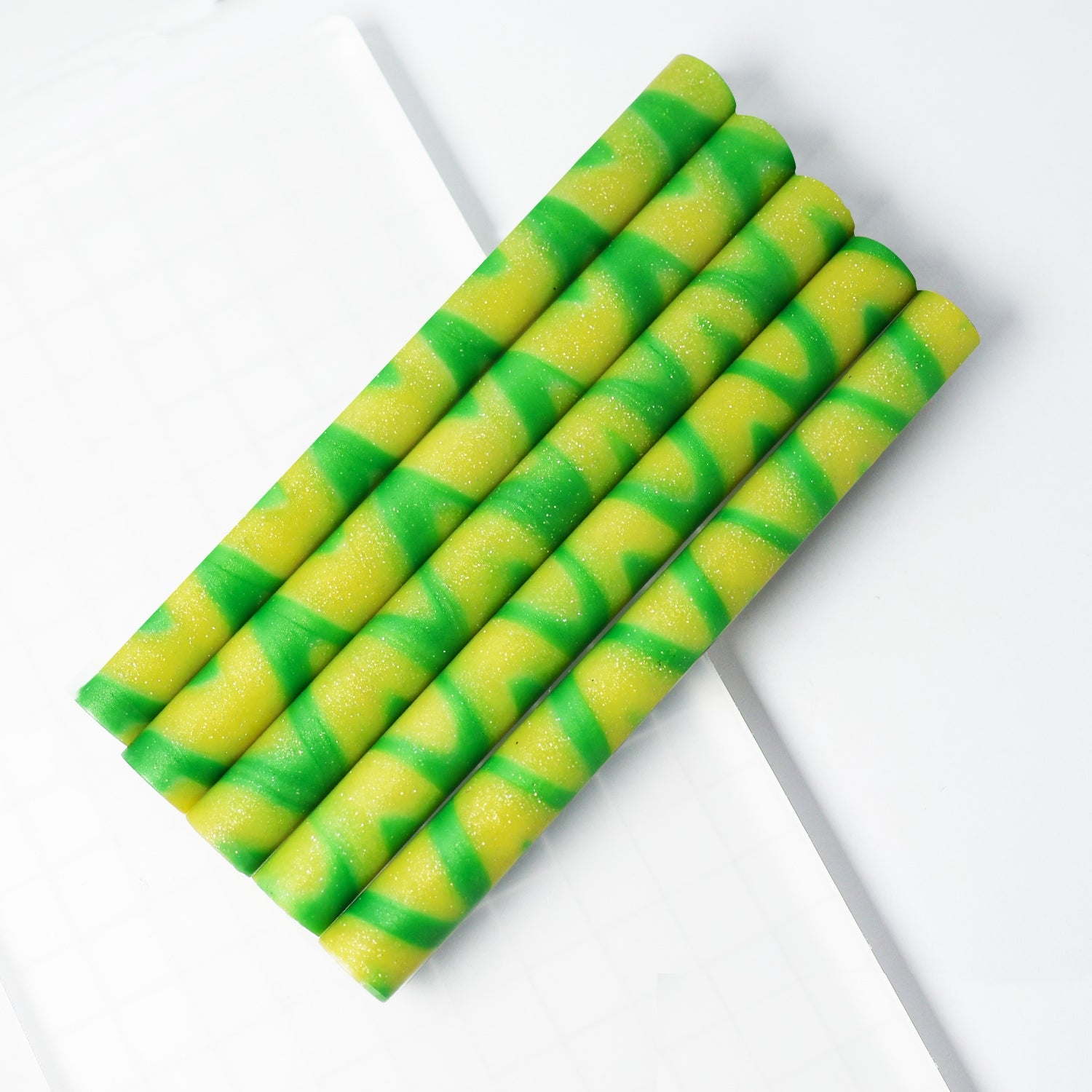 Vintage Lolipop Mixed Color Glue Gun Wax Sticks - Yellow Green1