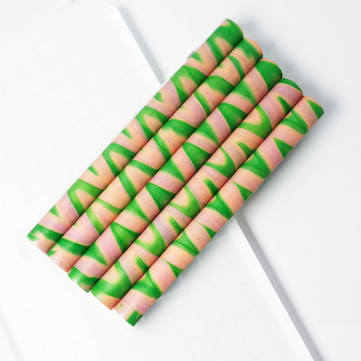Vintage Lolipop Mixed Color Glue Gun Wax Sticks -Green Coral