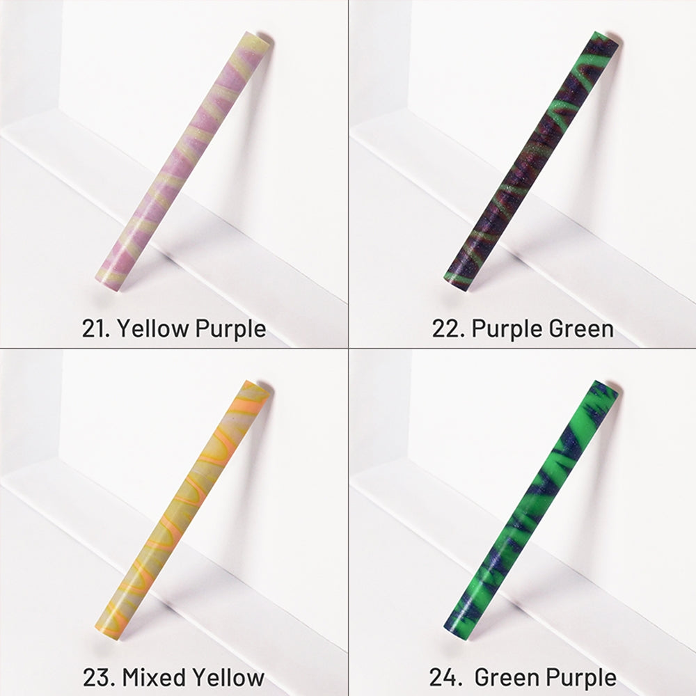 Vintage Lolipop Mixed Color Glue Gun Wax Sticks 6