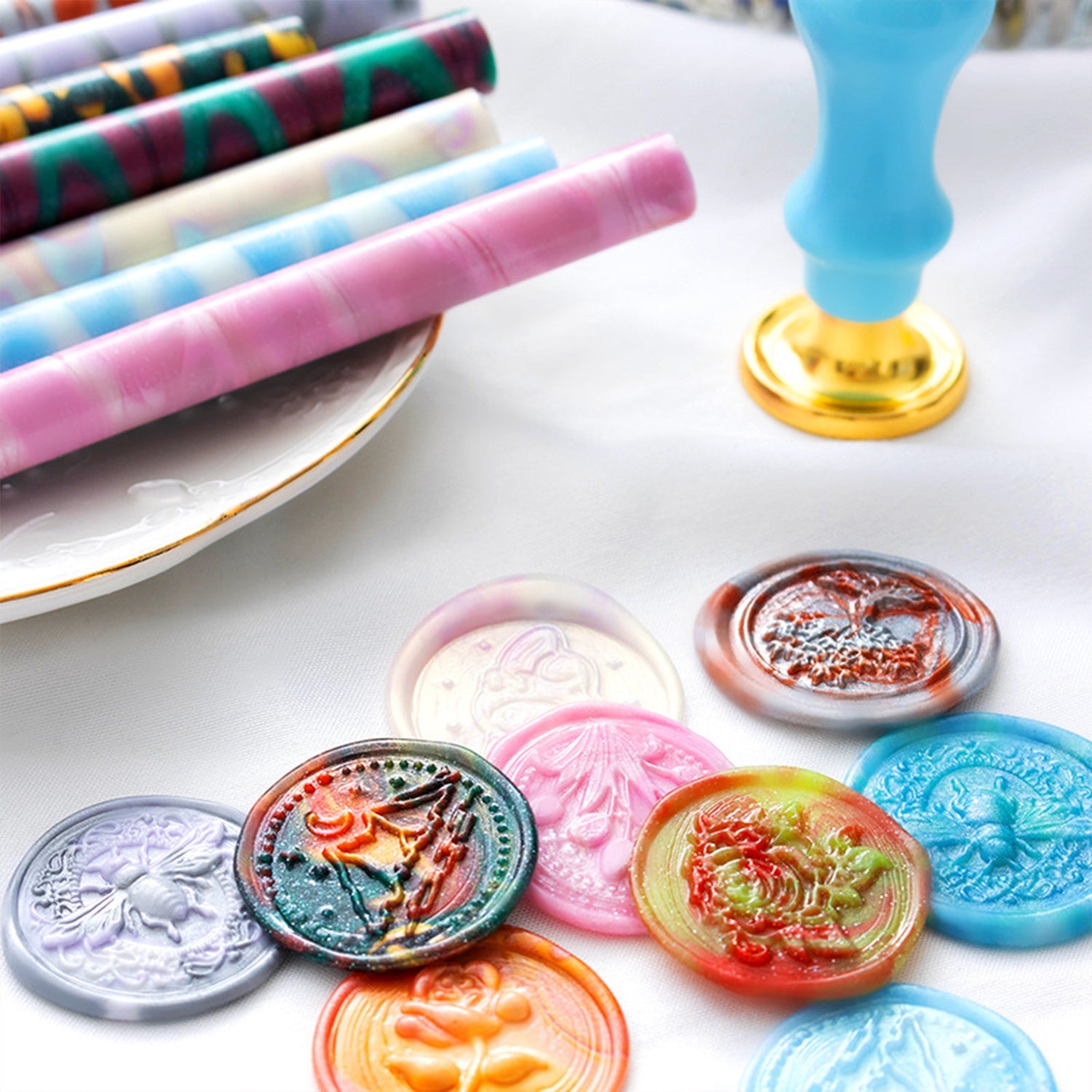 Vintage Lolipop Mixed Color Glue Gun Wax Sticks1