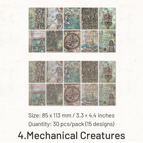 Vintage Medieval Dual Material Decorative Paper sku-4