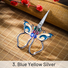 Vintage Mini Butterfly Embroidery Painted Scissors sku-3