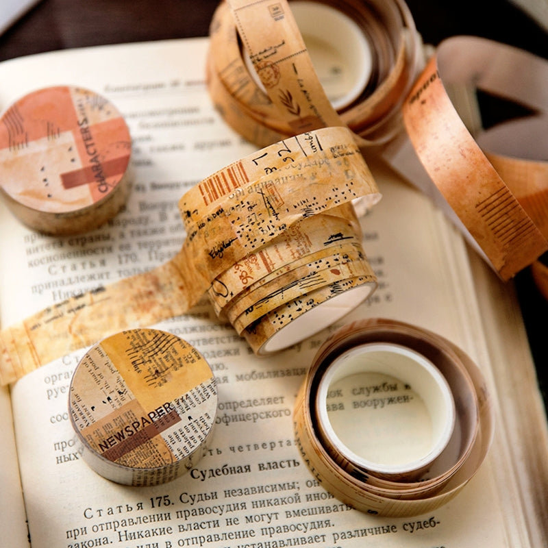 Vintage Newspaper and Map Washi Tape b2