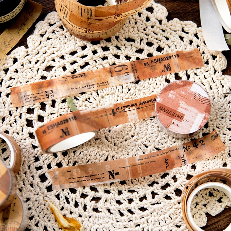 Vintage Newspaper and Map Washi Tape b3