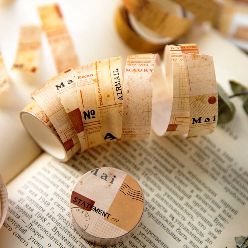 Vintage Newspaper and Map Washi Tape b4