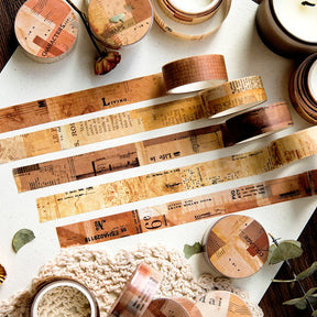 Vintage Newspaper and Map Washi Tape b5