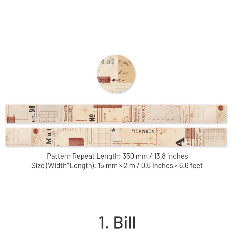 Vintage Newspaper and Map Washi Tape sku-1