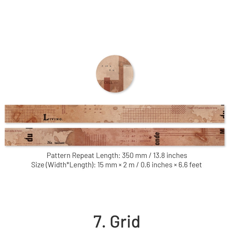 Vintage Newspaper and Map Washi Tape sku-7