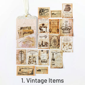 Vintage Object Hang Tags Kraft Paper Sticker sku-1