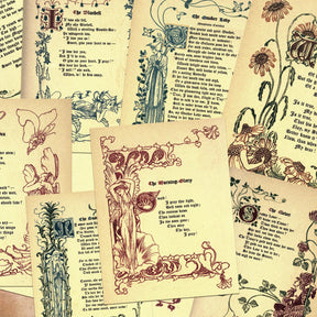 Vintage Old-Style Book Page Botanical Decorative Paper-2