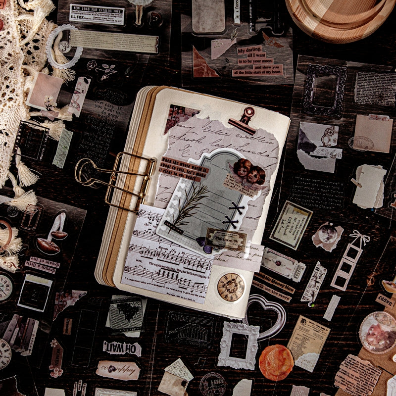 Vintage PET Sticker Book - Travel, Universe, Planet, Plant, Animal - Stamprints4