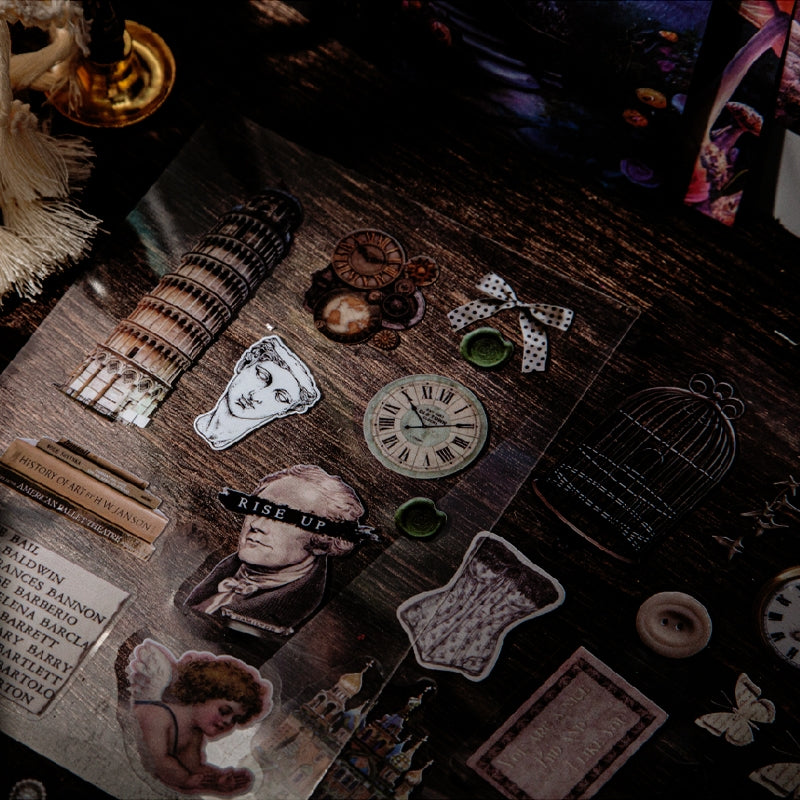 Vintage PET Sticker Book - Travel, Universe, Planet, Plant, Animal - Stamprints6