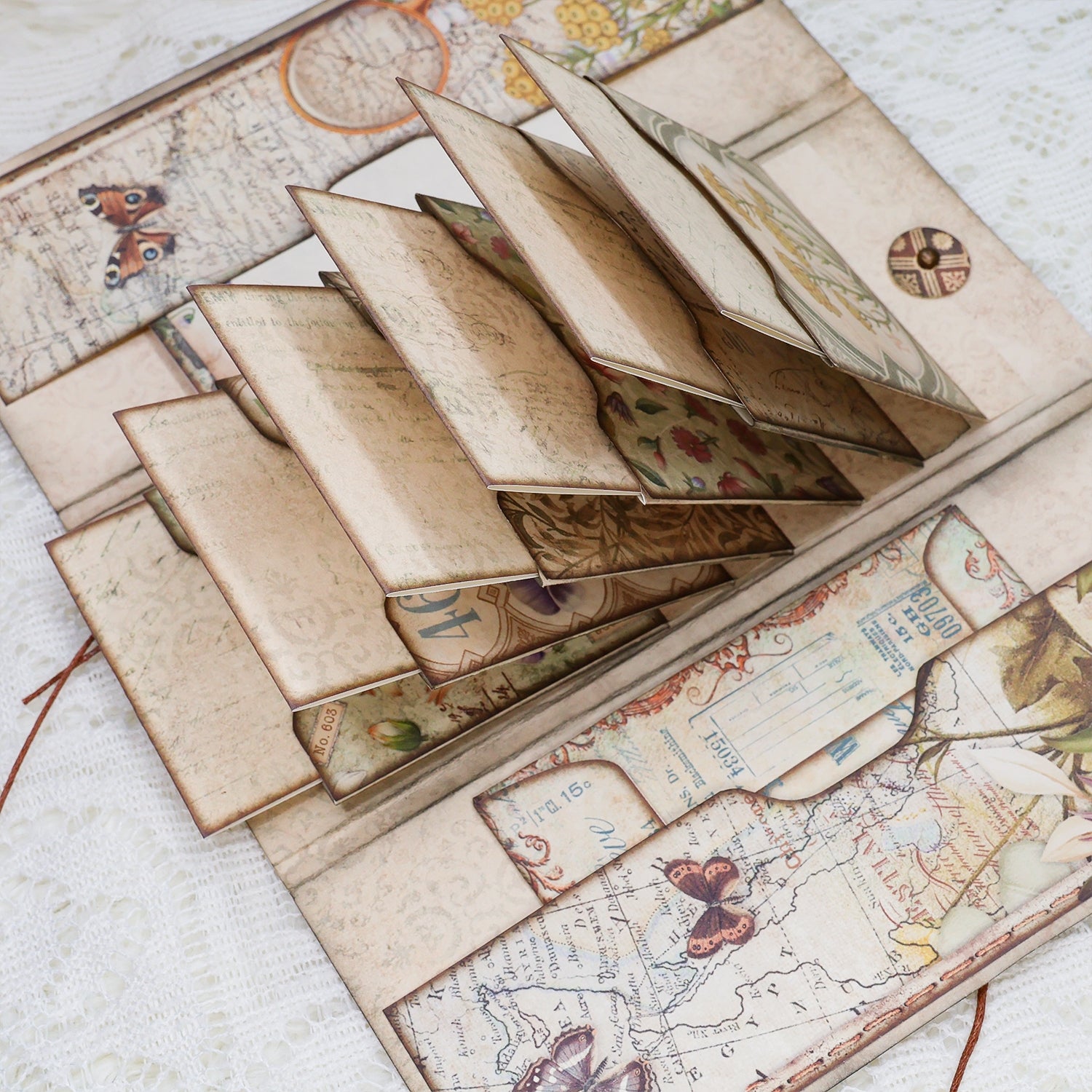 Vintage Plant-themed Handmade Junk Journal Folio Kit Vintage Plant-themed Handmade Junk Journal Folio Kit 0010