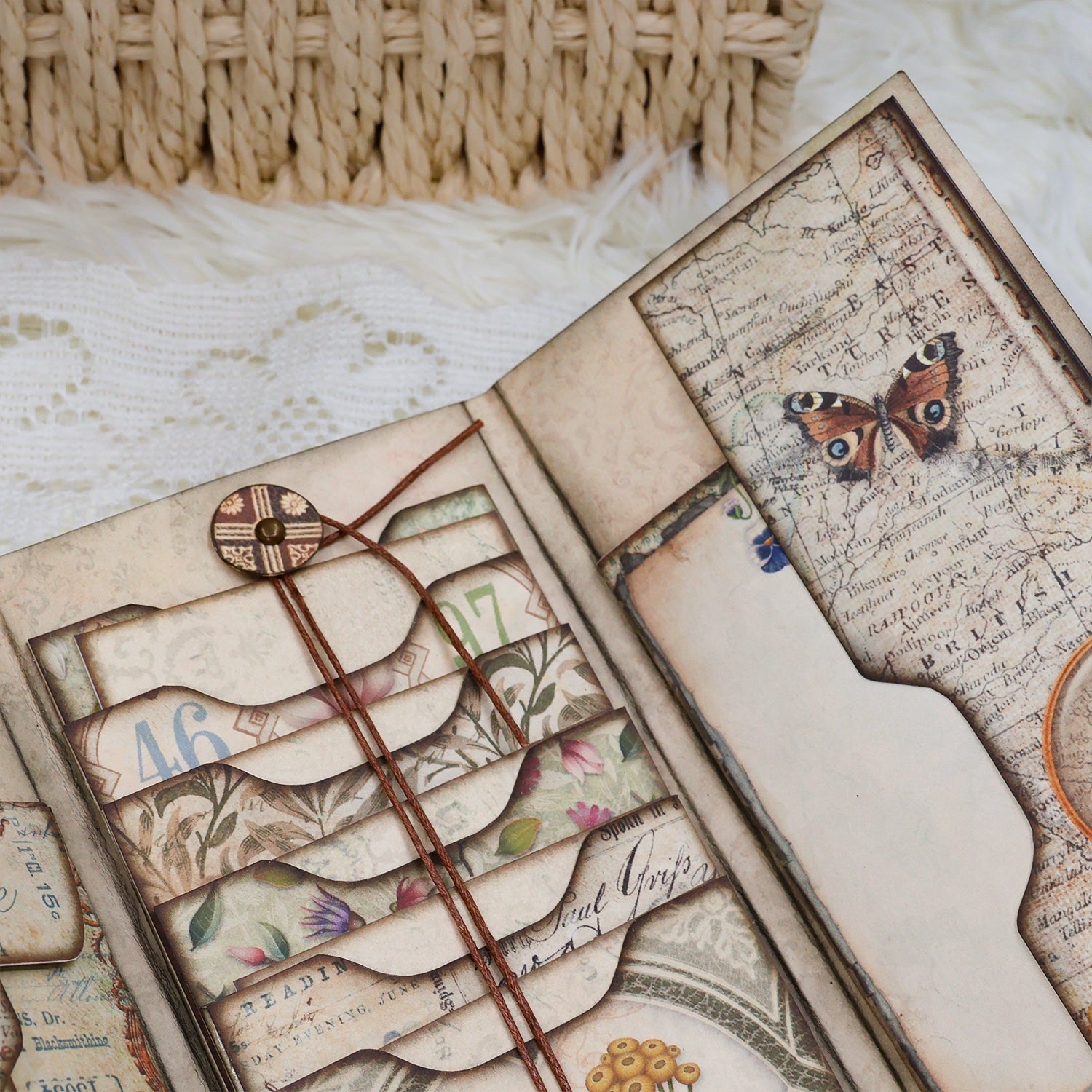 Vintage Plant-themed Handmade Junk Journal Folio Kit Vintage Plant-themed Handmade Junk Journal Folio Kit 0013