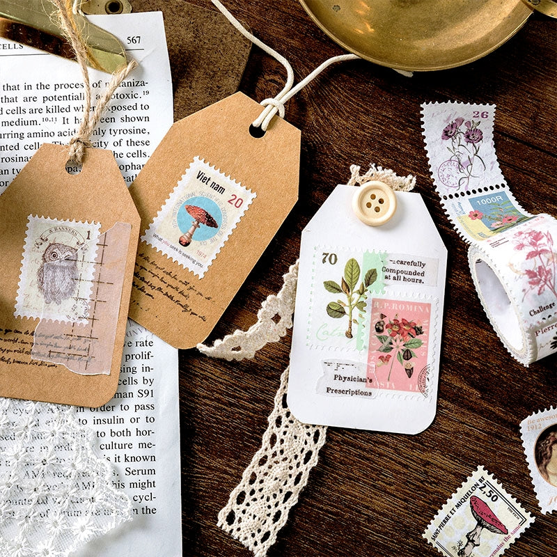 Vintage Post Office Stamp Stickers Washi Tape  b