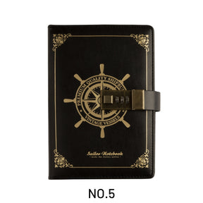 Vintage PU Cover Combination Lock Notebook Three-Digit Password Gift Box Private Journal Diary 38
