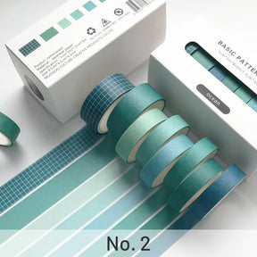 Ocean-8-Roll Solid Color Washi Tape Set