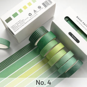Forest-8-Roll Solid Color Washi Tape Set