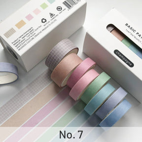 Champagne-8-Roll Solid Color Washi Tape Set